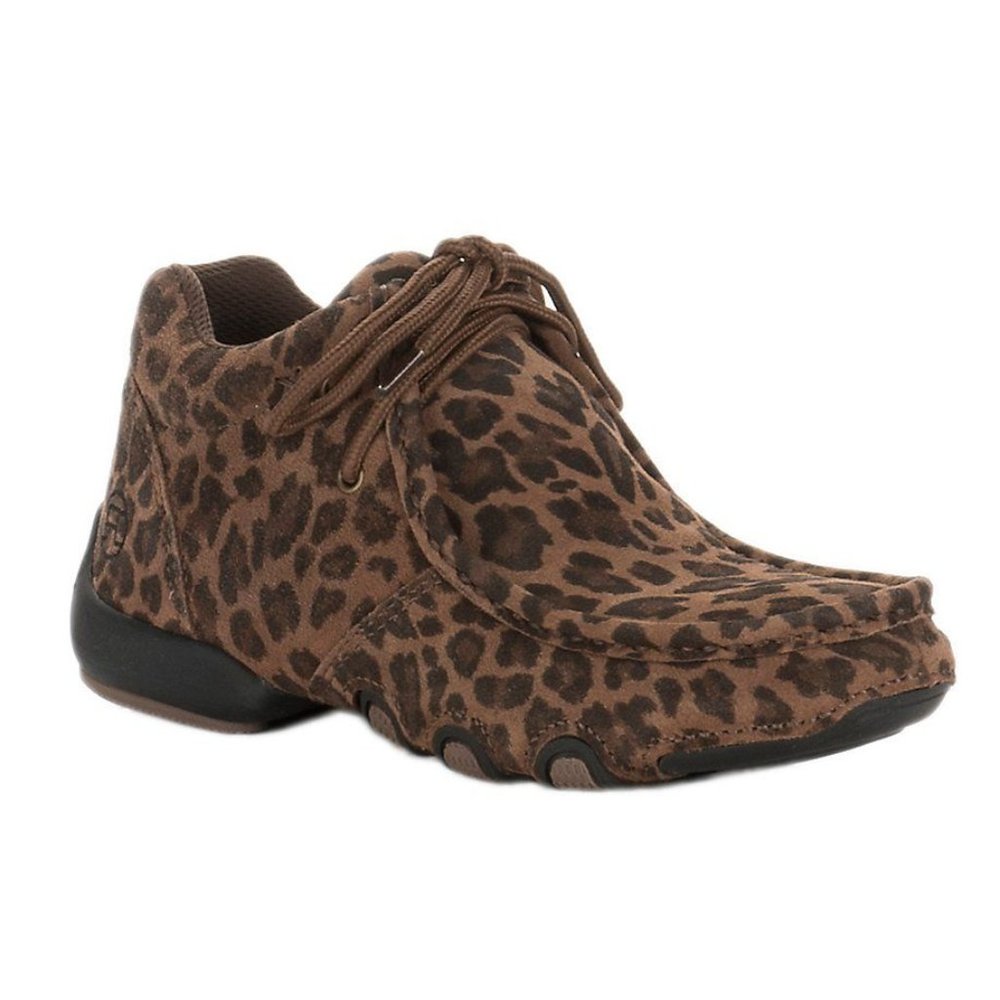 Roper Leopard Print Lace Up Suede - 9.5